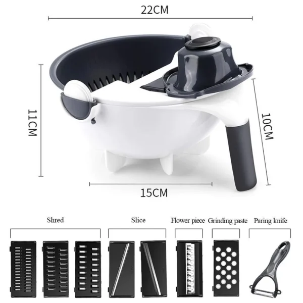 9 in 1 Multifunction Vegetable Cutter - Image 2