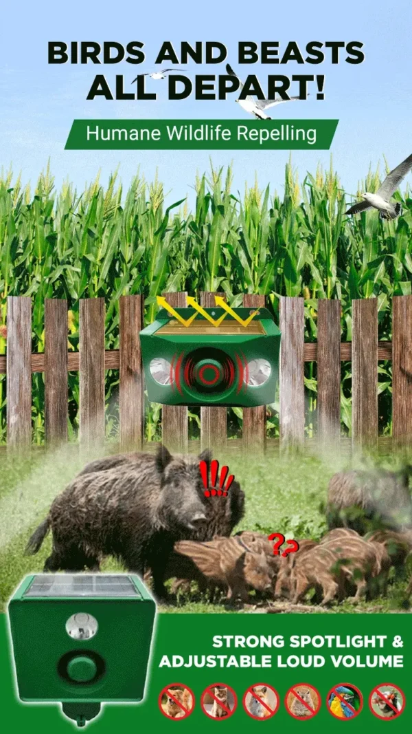 High volume solar warning lights to deter predators ( BUY 1 GET 1 FREE )
